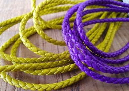 Scubidu ripiegato in pelle per accessori